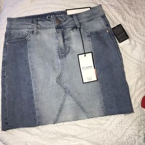brand new denim skirt multi color